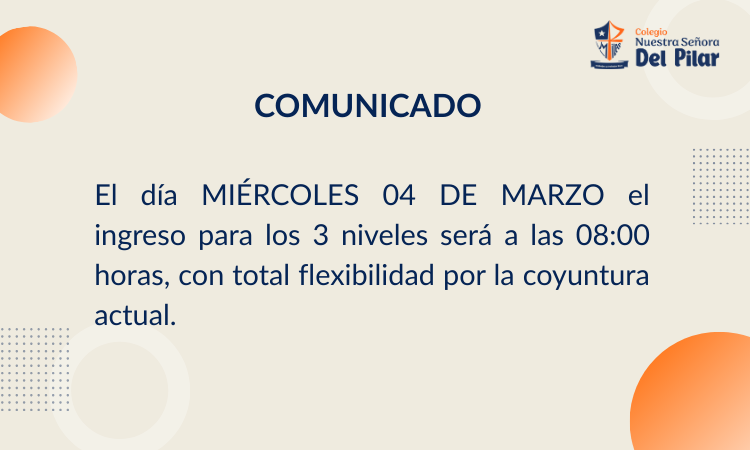 Comunicado ingreso